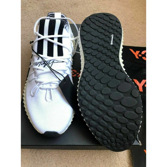 Y3 4d runner ll futurecraft trainers sneakers 'Core white' size US men's 6.5